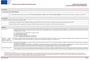 Gua sobre Metodologa comn de inspeccin: programa de trabajo de auditoria TI a nivel de encargo (COESA-Septiembre2023)_EN 