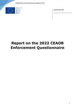 Informe anual sobre la supervisin a nivel europeo resultante del cuestionario de supervisin (COESA  Noviembre 2022)